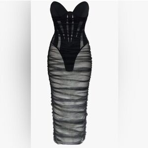 HEIRESS BEVERLY HILLS SHEER CORSET DRESS IN SIZE XS